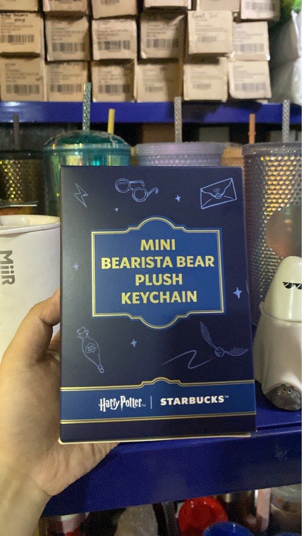 STARBUCKS MINI BEARISTA (Category: Plushies & Soft Toys) located in Paranaque City. Submitted by rare_shineeeee (Listing ID 1464252726, Image 1). Description: - Starbucks Mini Bearista Bear Plush Keychain - Features a collaboration with Harry Potter - Comes in a blind box for a surprise collectible - Bearista designs inspired by Hogwarts house colors - Perfect for fans of both brands - Can be used as a keychain or bag charm.