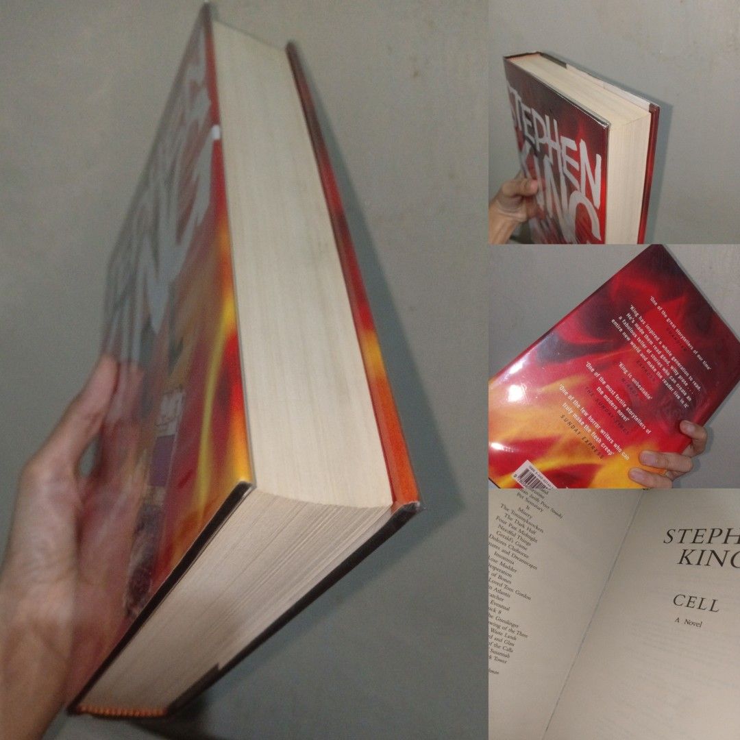 CELL - Stephen King (FREE SF) (Category: Storybooks) located in Lubao. Submitted by helloangel6969 (Listing ID 1464281450, Image 2). Description: non nego. FREE SF NA YUNG CELL, sold na si shining the shining - 500 pesos (SOLD) - paperback - slight tanning - no foxxing - no spine crease cell - 700 - hardbound - brand new - no foxxing - no tanning - no spine crease.