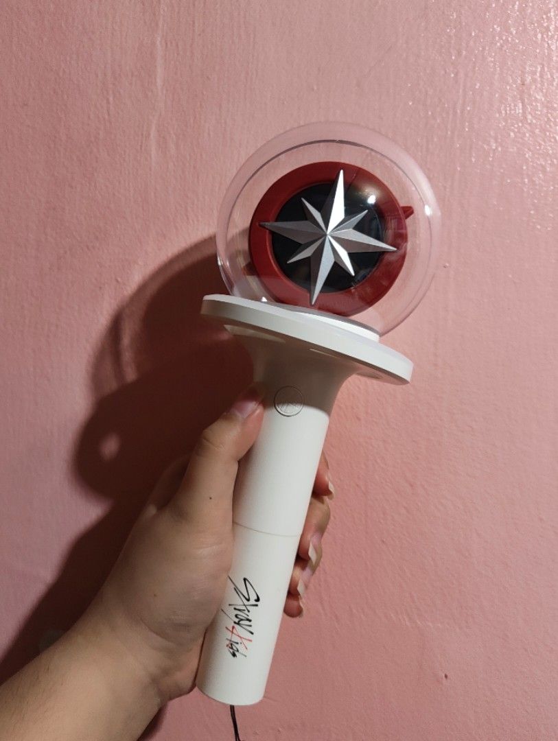Stray Kids Official Light Stick Ver.2 (Category: K-Wave Merchandise) located in Quezon City. Submitted by lovelyhyune (Listing ID 1464174759, Image 1). Description: Stray Kids Official Nachimbong V2 • P1,899 | bought for P2,600 • MOP: GCash/GoTyme/MariBank/Maya • MOD: meetups preferred/J&T • Loc: QC • X to sensi, used once • Complete with wrist strap, manual, and box. • RFS: need funds ⚠️ FLAWS (see comsec) • nag-rust yung battery holder 🥲 there