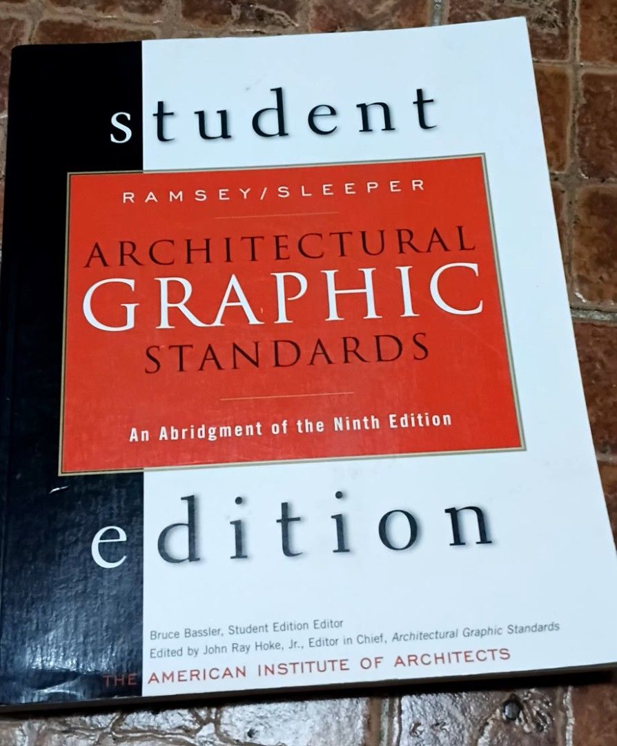 Student Architectural Graphic Standards - 9th Edition Abridgment (Category: Textbooks) located in Quezon City. Submitted by dancatz (Listing ID 1464198298, Image 1). Description: □ P 1000.00 - Student Edition of Architectural Graphic Standards - Abridgment of the Ninth Edition - Edited by John Ray Hoke, Jr. and Bruce Bassler - Published by The American Institute of Architects - Essential reference for architecture students and professionals LFB S