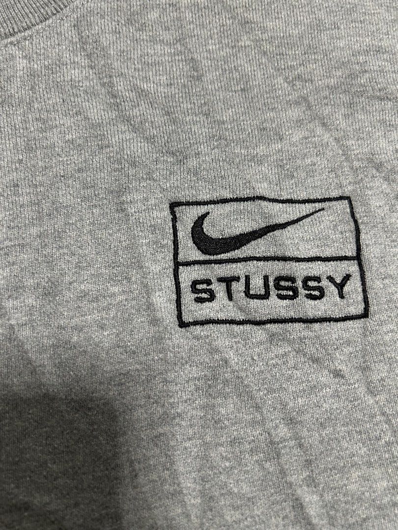 Stussy x Nike crewneck (authentic) (Category: Hoodies) located in Trece Martires City. Submitted by flip_flips (Listing ID 1464306182, Image 2). Description: Stussy x Nike crewneck (authentic) -Size Small on tag (fits to large boxy fit) -Dimes: 24 width 27 length -Excellent condition -9.5/10 color rate -issue: none.