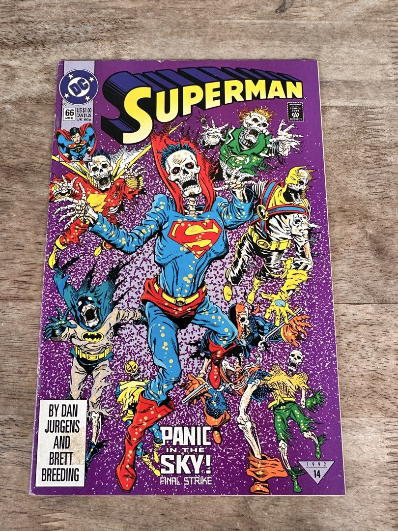 Superman #66 - DC Comics (Category: Comics & Manga) located in Mandaluyong City. Submitted by collectorsobsessions (Listing ID 1464139190, Image 1). Description: - Comic in Fine condition. - With price tag residue. - PRICE: P200.