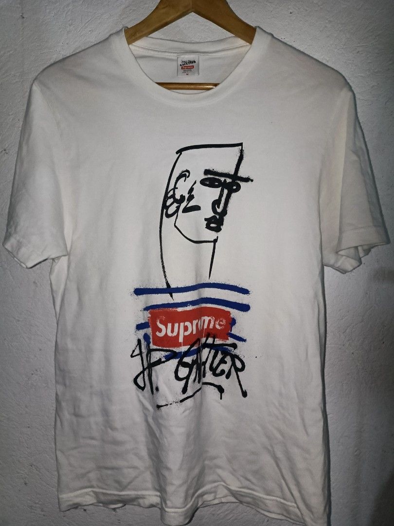 Supreme x jean Paul gaultier (Category: Coats, Jackets and Outerwear) located in Bacolod City. Submitted by freelion-1cc5 (Listing ID 1464245766, Image 1). Description: dimes:20x27 color rate:9.5/10 no issue asnew condition need wash lng.
