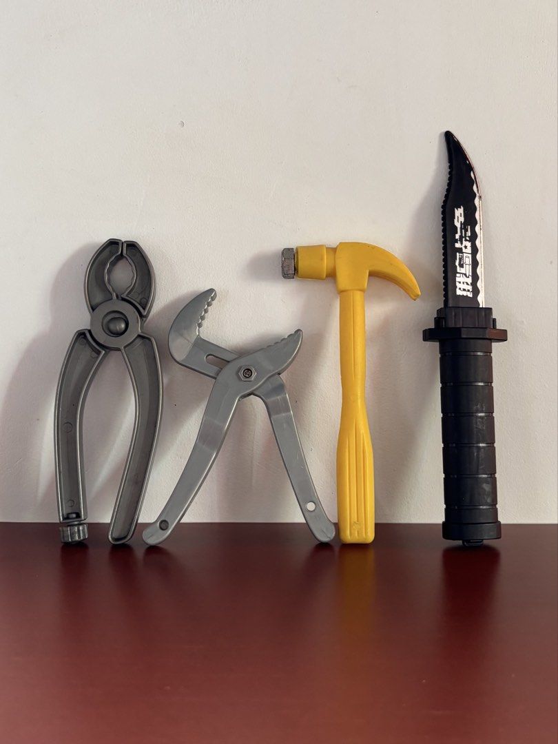 [TAKE ALL] 4 pcs. Tools + Combat Dagger Toys (Category: Kids Toys) located in Cavite. Submitted by nanangonlineshop (Listing ID 1464242417, Image 1). Description: 📌 4 pcs. Tools + Combat Dagger Toys 🏷️ P25 (take all) ⚠️ POLICY: ❌ NO COD ✅ AS IS, WHERE IS ✅ FIRST PAY BASIS ✅ MINE NOW, PAY NOW ✅ 3-DAYS HOLD ONLY. UNPAID RESERVATIONS ARE VOIDED. 📍 Location: Cavite 👉 WE SHIP NATIONWIDE (LUZON, VISAYAS & MINDANAO) ✅ MOP: Bank Transfer (BPI) & GCas
