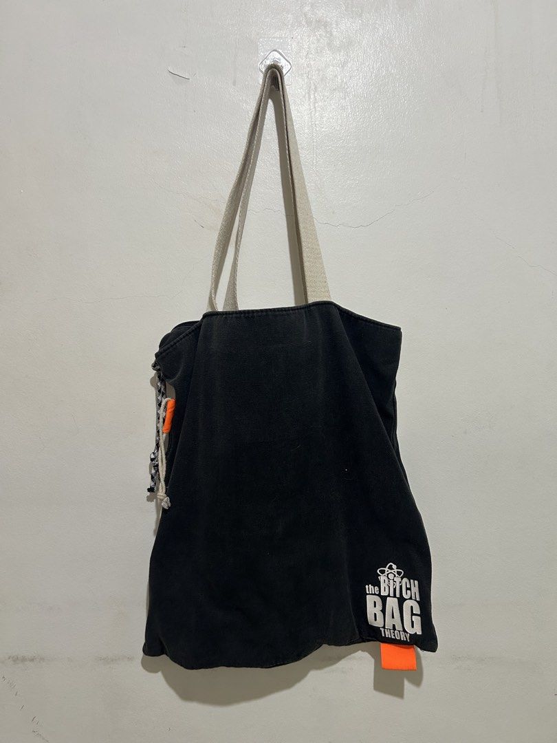 Take All Tote Bags (Category: Tote Bags) located in Muntinlupa City. Submitted by cheesecloth (Listing ID 1464139986, Image 2). Description: - Black canvas tote with graphic print and drawstring detail - White canvas tote with bicycle graphic - Cream-colored textured tote bag - Perfect for everyday use or as a stylish accessory.