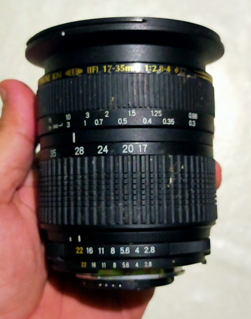 TAMRON Lens Kit (Category: Lens & Kits) located in Manila. Submitted by elilee_80 (Listing ID 1464191217, Image 1). Description: FOR SALE! Tamron SP AF 17-35mm f/2.8-4 Di LD Aspherical (IF) zoom lens COMPATIBLE FOR: DSLR/SLR For CANON EF/ NIKON F/ Pentax K/ Minolta ALPHA Mount/ Sony A TESTED Importedand made in japan In good Working Condition AS-IS! 7,500php PAYMENT: Gcash/Cebuana SHIPPING: LBC/ J&T PICKUP: Lalamove/Grab/Mr.Speedy/Tok-Tok! MEETUP