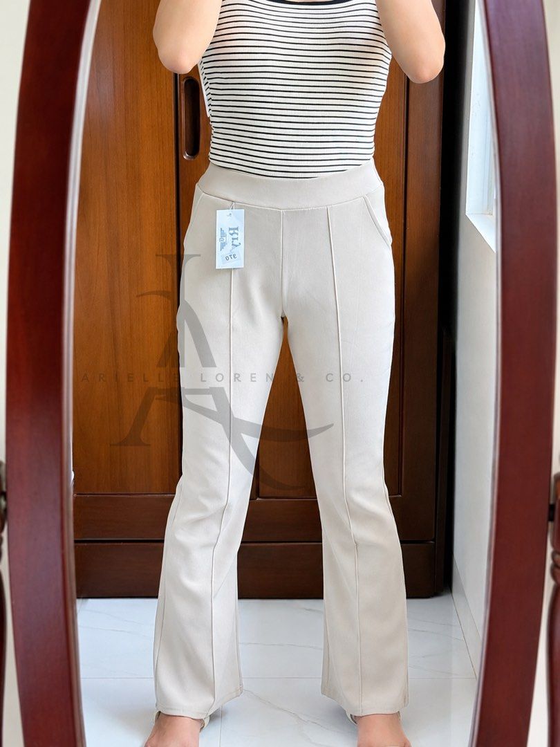 TAUPE - FLARED PANTS (Category: Other Bottoms) located in Manila. Submitted by ariellelorenco (Listing ID 1464146210, Image 1). Description: 👉🏻Color: TAUPE 👉🏻Flared Pants 👉🏻39.5 in length 👉🏻10.5 in width (hem/laylayan) 👉🏻Stretchable fabric 👉🏻Garterized waist 👉🏻Relax waist 28 in (38 in max) ***These are all actual photos ***Colors may vary due to lighting .