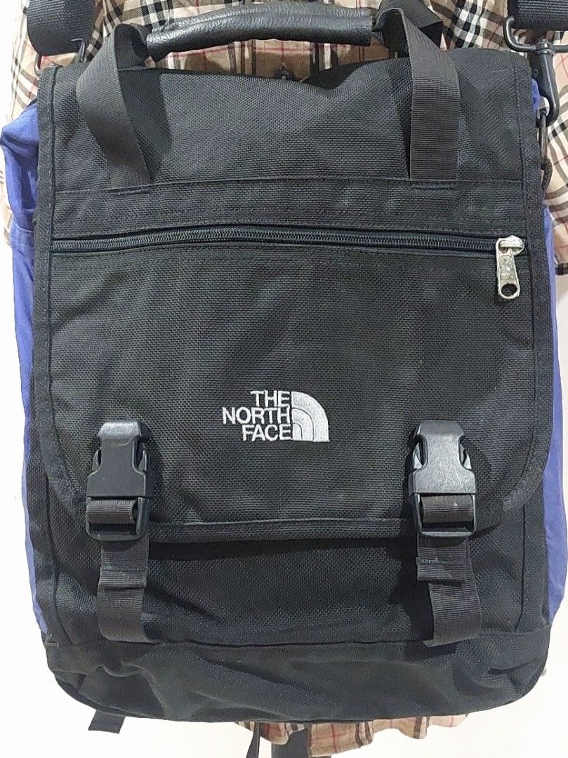 The North Face 2 Way Bag (Category: Luxury Bags & Wallets) located in Muntinlupa City. Submitted by sakurambo_des (Listing ID 1464170925, Image 2). Description: The North Face Made in USA multi-way 2-way outdoor bag from The North Face, which can function as a shoulder/crossbody messenger bag and a backpack.Laptop can fit inside YKK U.S.zipper. This versatile utility design features a top carry handle, detachable shoulder straps, front flap quick