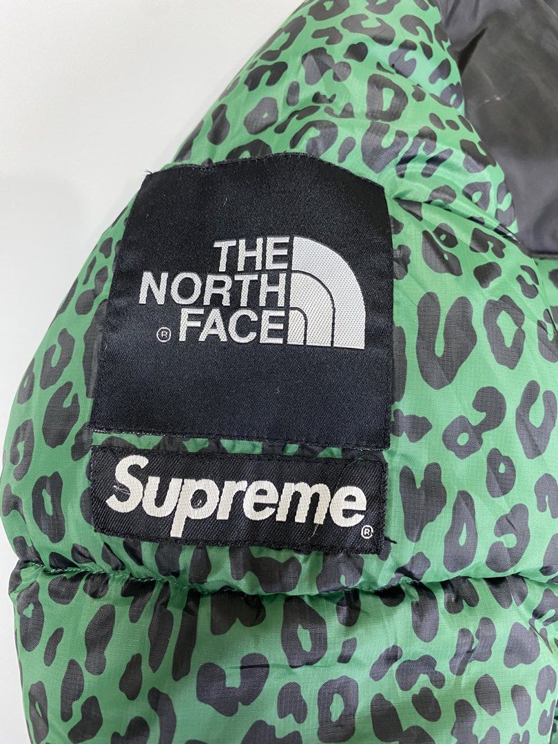 SUPREME x TNF 700 series FW11 Leopard Puffer Jacket (Category: Luxury Apparel) located in Dasmarinas. Submitted by goodbuyartisanal (Listing ID 1464154677, Image 3). Description: The North Face x Supreme 700 Nuptse Puffer Jacket Size Medium Width 23 inches Length 26 inches Hem 23 inches Sleeves 26 inches Shoulder 18 inches Excellent Condition Price : 20,000 + ship Pm me.