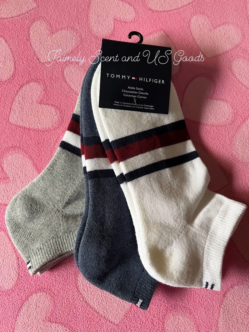 TOMMY HILFIGER ANKLE SOCK FOR MEN 3PACK (Category: Shoe inserts & accessories) located in Las Pinas. Submitted by jaimelyscent_ (Listing ID 1464169289, Image 3). Description: TOMMY HILFIGER ANKLE SOCK FOR MEN 3PACK ✅NEW ARRIVAL FROM🇺🇸 $24.50 MALL PRICE 💯% ORIGINAL. 📌1150.00 ONLY PER PACK GRAB IT NOW ✅LIMITED STOCK ONLY.