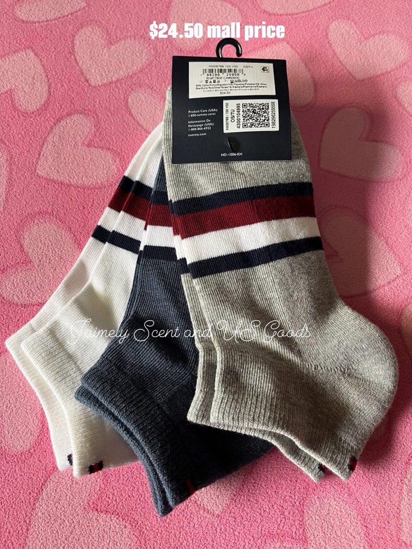 TOMMY HILFIGER ANKLE SOCK FOR MEN 3PACK (Category: Shoe inserts & accessories) located in Las Pinas. Submitted by jaimelyscent_ (Listing ID 1464169289, Image 2). Description: TOMMY HILFIGER ANKLE SOCK FOR MEN 3PACK ✅NEW ARRIVAL FROM🇺🇸 $24.50 MALL PRICE 💯% ORIGINAL. 📌1150.00 ONLY PER PACK GRAB IT NOW ✅LIMITED STOCK ONLY.