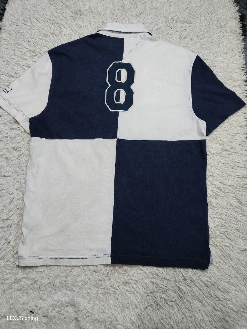 Tommy Hilfigger colorblocked a distinct chest crest patch. (Category: Tshirts & Polo Shirts ) located in Manila. Submitted by lexusthrift1995 (Listing ID 1464202584, Image 2). Description: Size- LARGE on tag Dimension- 22x29 Color rate- 8.5/10 Condition- 9/10 issue- small bleach stain see last pics NEED WASH good condition ‼️350.pesos plus shipping fee 💸MODE OF PAYMENT- GCASH payment first 🚛MODE OF DELIVERY- J&T or LALAMOVE 📍LOCATION- NORTH CA