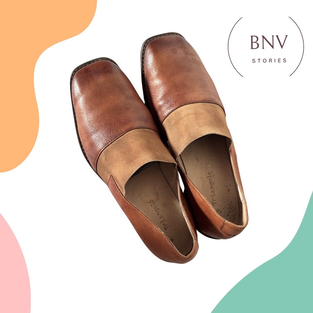 Triangulo heeled loafers (Category: Loafers) located in Bulacan. Submitted by mjbny (Listing ID 1464353203, Image 3). Description: Brown heeled loafers RFS: Too many pairs Fits US 7-7.5.
