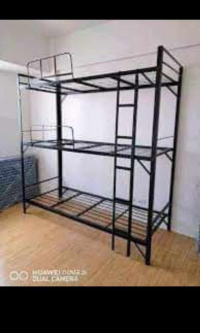Triple deck bed frame (Category: Bed Frames & Mattresses) located in Manila. Submitted by swiftwhale.5a7586 (Listing ID 1464184750, Image 1). Description: DIRECT MESSAGE ME FOR MORE DETAILS ! STARTTING PRICE 750 ORDINARY FOAM MATTRESSES 💻 ACTIVE ON MESSENGER✔️ 📞(09206602624) 📞(09664191550) LEGIT ONLINE SELLER ORDERS NOW DELIVERY LATER ❤️ 📌URATEX FOAM 📌JOLLY FOAM 📌MEGA FOAM 📌 URATEX TRIFOLD MATTRESS 📌STEEL BED 📌DOUBLE DECK 📌RTYPE 📌 SPLI