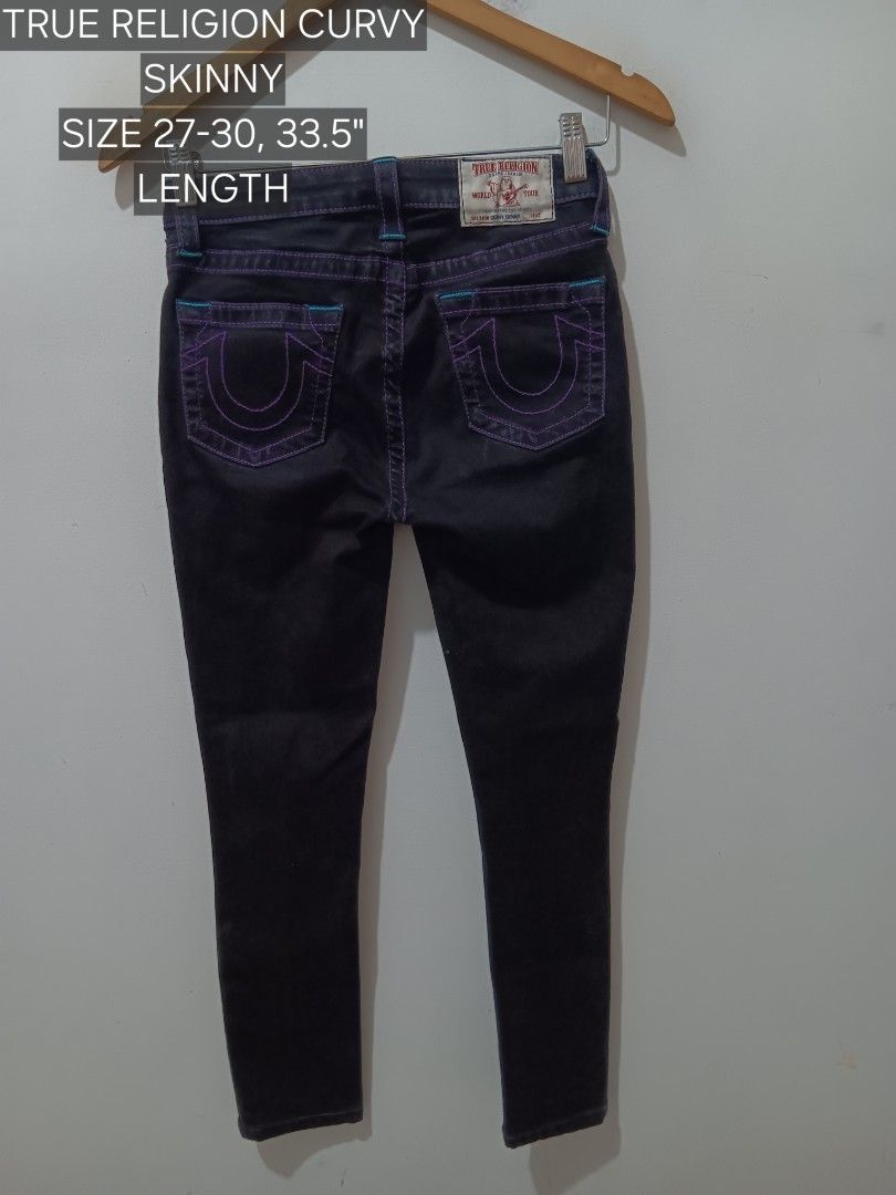 TRUE RELIGION CURVY SKINNY (Category: Jeans) located in Dauis. Submitted by udenglegaspi (Listing ID 1464200319, Image 1). Description: SIZE 27-30 STRETCHABLE.
