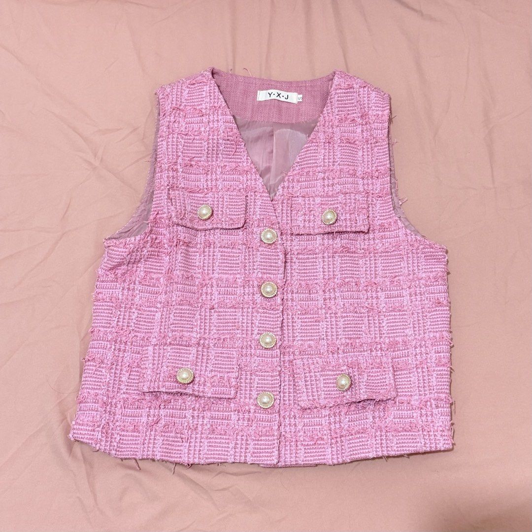 Tweed Vest Top (Category: Sleeveless) located in Quezon City. Submitted by shopmyprelovedph (Listing ID 1464269456, Image 1). Description: Size small Used once only.