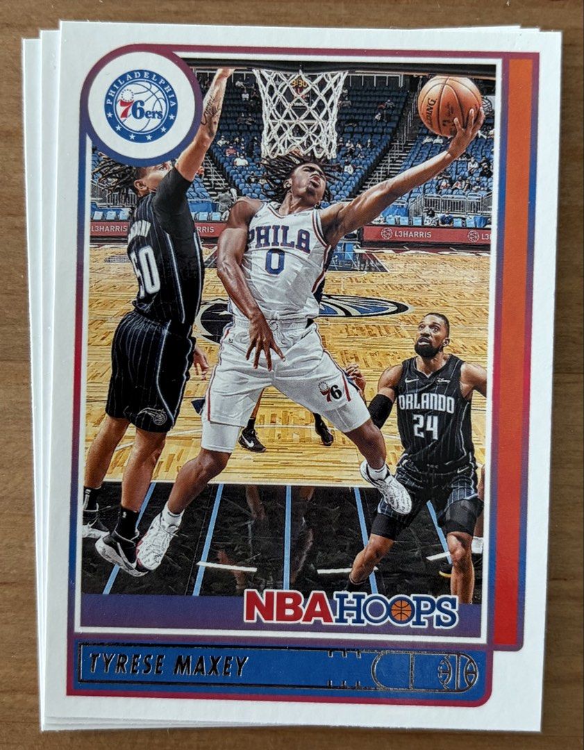 Tyrese Maxey | NBA Cards ~ Hoops '21 - '22 (Category: Raw Singles) located in Makati City. Submitted by cardlab (Listing ID 1464347897, Image 1). Description: Items are 💯 authentic/original/legit. About The Card: • '21 - '22 NBA Hoops • Card No. 57 • 2nd Year FOR: • Cards ₱99 and below with Card Sleeves • Cards ₱100 and up with Used Toploader • ₱10 for Bnew Tops Packaging (If Shipping): ✔️ Plastic cover ✔️ Cardboard ✔️ Bubble wrap NOTE: • Cards 