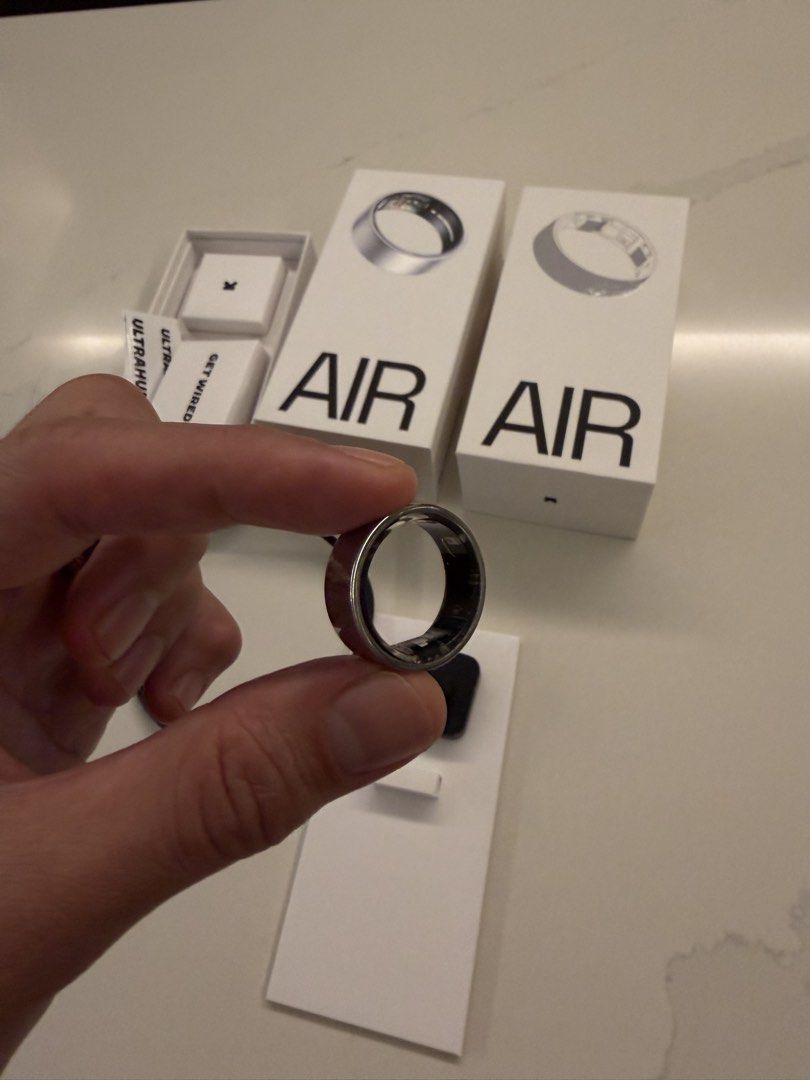 Ultrahuman Ring Air (Category: Wearables & Smart Watches) located in Taguig. Submitted by notobrokies (Listing ID 1464160788, Image 1). Description: LEGIT / LIKE NEW / NO ISSUES SIZE 9 RING RFS: switched to Garmin Cirqa NO TRADE / NO NEGO / LAST PRICE GCASH PAYMENTS ONLY - NO COD LALAMOVE OR GRAB ONLY NO LBC / J&T SERVICES Location Pin: McKinley Hill Village .