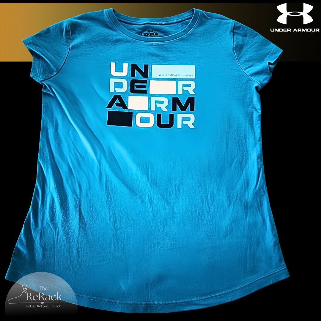 Under Armour Graphic Tee (Category: Others Tops) located in Calamba. Submitted by rackme (Listing ID 1464353727, Image 1). Description: Under Armour Graphic Tee PRELOVED/PREOWNED NOW 90PESOS! before: 125 pesos Size: YMD (Youth Medium - fits around ages 10-12, or Women's XS).
