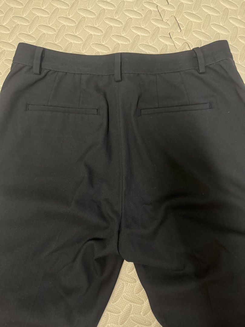 Uniqlo Smart Ankle Pants Garterized Black Large (Category: Other Bottoms) located in Makati City. Submitted by rarebs (Listing ID 1464150396, Image 3). Description: - Uniqlo Black Pants - Size: L - Waist: 69-75cm - Hip: 94-100cm - Material: Polyester & Rayon Blend - Fit: Comfortable - Ideal for: Everyday wear or work - Gartered no zipper.