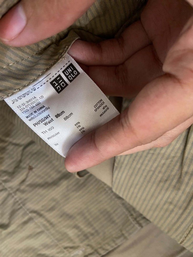 Uniqlo Trousers "Khaki" (Category: Trousers) located in Paranaque City. Submitted by jnthn.c (Listing ID 1464235853, Image 3). Description: Uniqlo Trousers "Khaki" Actual Size: 36 x 42 No Issue, Need Wash.