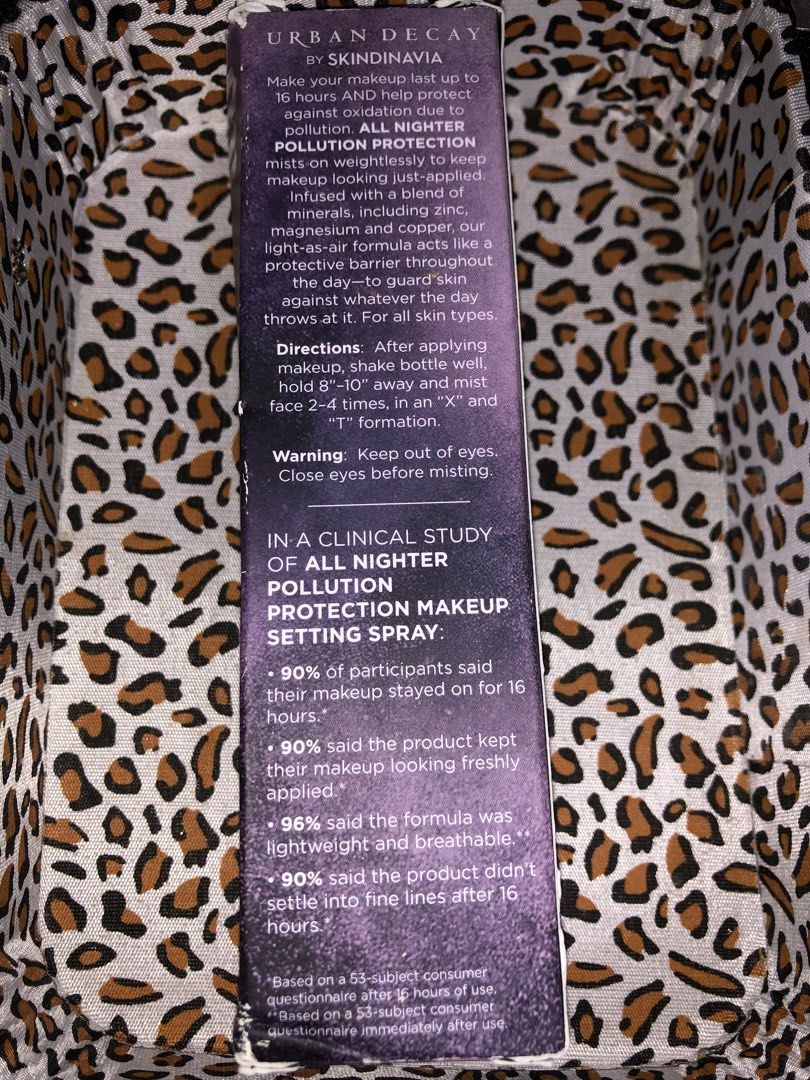 Urban Decay Setting Spray (Category: Makeup) located in Valenzuela. Submitted by daisy.beautyshop (Listing ID 1464193902, Image 2). Description: Brand new and Original Lalamove, LBC Gcash payment What you see is what you get No Return No Exchange No Refund shipping fee to be shouldered by the buyer..