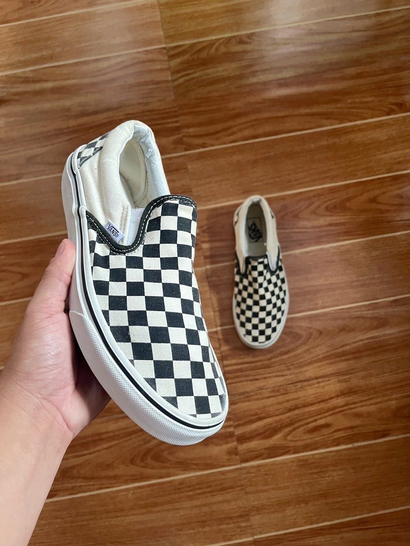 Vans Checkerboard Slip-On Shoes (Category: Sneakers) located in Manila. Submitted by stmngo (Listing ID 1464147854, Image 1). Description: VANS CHECKERBOARD SLIP ON Size 8.5 US mens | EUR 41 | 26.5 cm Minimal crack sockliner Good Condition Original / Legit 📍Manage your expectation. Shoes is used hut not abused. .