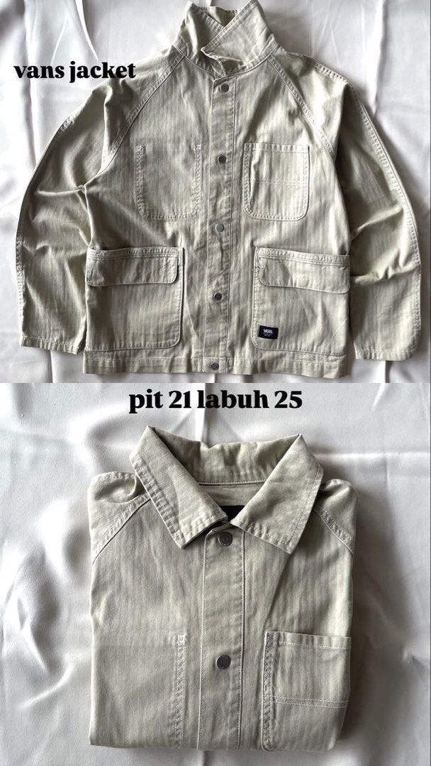 Vans jacket (Category: Coats, Jackets and Outerwear) located in Sandakan. Submitted by inar4h (Listing ID 1464285070, Image 1). Description: 💭 pit / width : 21" 💭 labuh / length : 25" — NEGOTIABLE (NET PRICE RM350+).