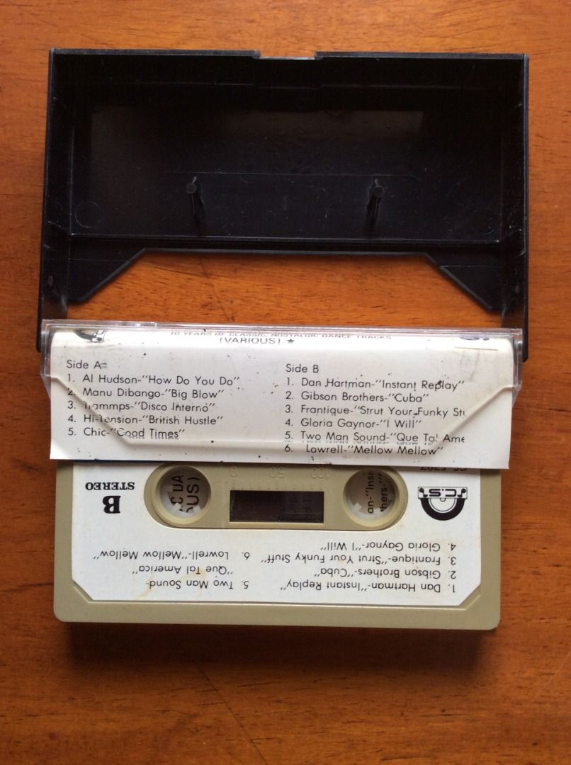 Various Artists Compilation - 2 Cassette Tapes (Category: CDs & DVDs) located in Silang. Submitted by lawrencenorthey (Listing ID 1464174746, Image 2). Description: - Two compilation cassette tapes with classic tunes. - Tape 1 features Al Hudson, Manu Dibango, and H.T.B. - Tape 2 features Boney M., Joe Tex, and Tony H. - Full track listings available in the photos. - Ideal for collectors and lovers of vintage music..