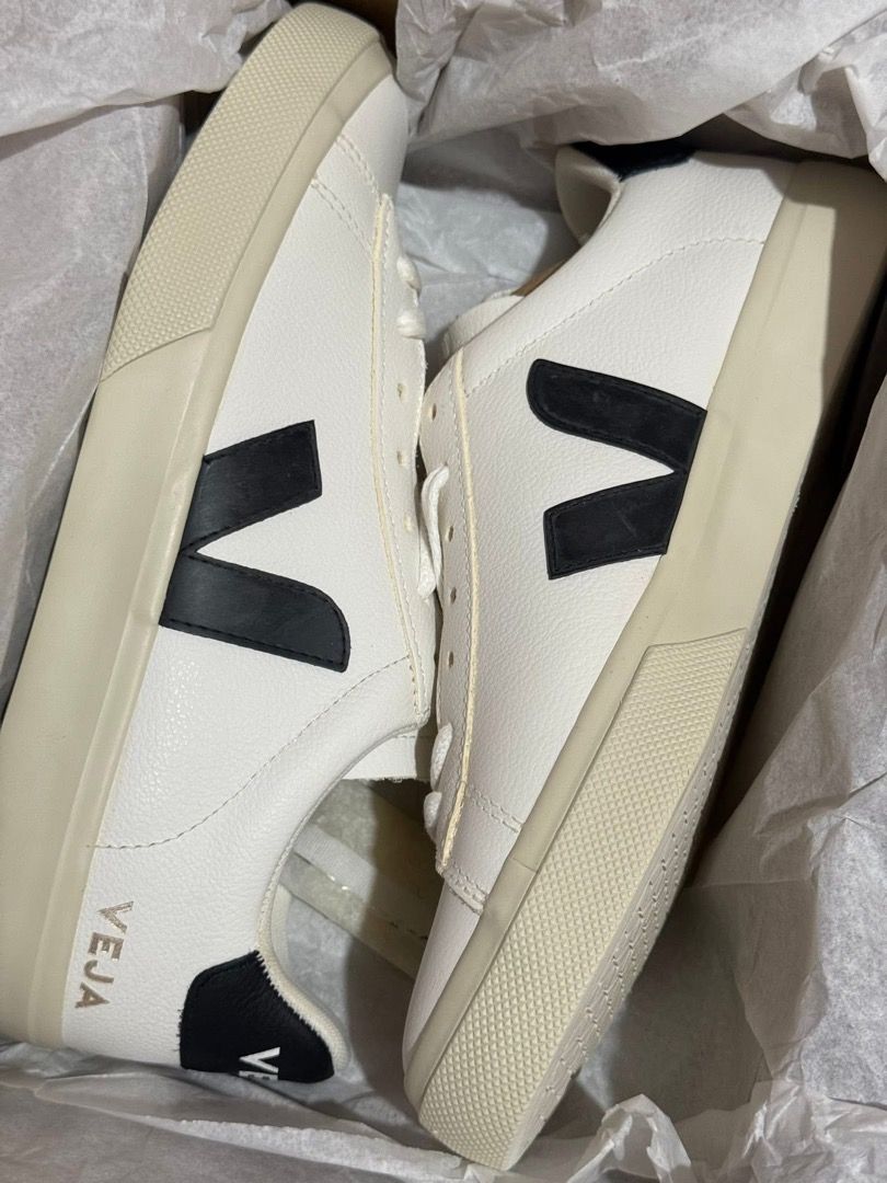 Veja Campo ChromeFree Leather Extra-White Black Sneakers (Category: Sneakers) located in Alaminos. Submitted by Kagome_. (Listing ID 1464346790, Image 1). Description: FOR SALE Veja Campo sneakers Color: Extra-White Black Eur 39 US 8 UK 6 JPN/CM 25 BR 37 Womens Brand new ₱7500 ONLY from ₱9500 Please pm for details thank you.