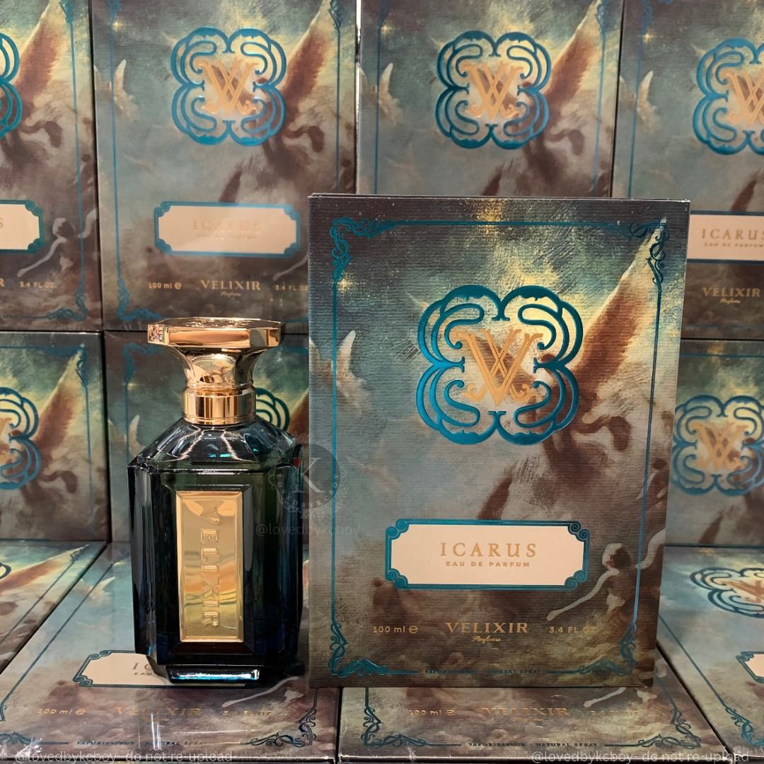 Velixir Icarus EDP FULLSIZE BNSB (100mL) - AUTHENTIC PERFUME (Category: Fragrance & Deodorants) located in Calasiao. Submitted by lovedbykcboy (Listing ID 1464176133, Image 1). Description: Please inquire only if you are ready to proceed with payment once the invoice is sent. Ghosting, abandoning, or ignoring your order may result in future “mine” requests no longer being entertained. All items are packed with full video documentation. Any fraudu