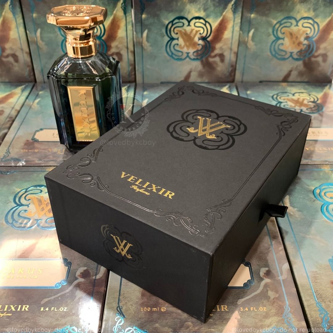 Velixir Icarus EDP FULLSIZE BNSB (100mL) - AUTHENTIC PERFUME (Category: Fragrance & Deodorants) located in Calasiao. Submitted by lovedbykcboy (Listing ID 1464176133, Image 2). Description: Please inquire only if you are ready to proceed with payment once the invoice is sent. Ghosting, abandoning, or ignoring your order may result in future “mine” requests no longer being entertained. All items are packed with full video documentation. Any fraudu
