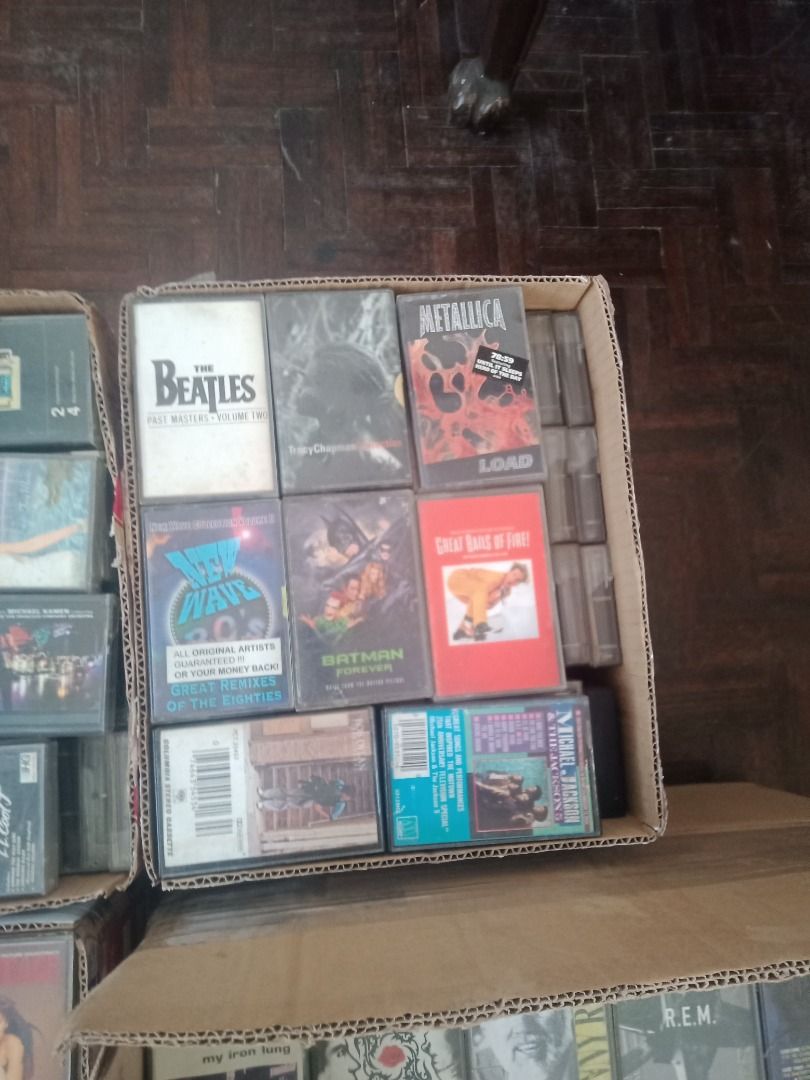 Vintage cassette tapes (Category: Other Audio Equipment) located in Caloocan City. Submitted by talelek0824 (Listing ID 1464200727, Image 1). Description: Vintage cassette tapes. The beatles Queen R.e.m Elvis presley Tracy chapman Skidrow U2 New wave Guns n roses Jimi hendrix Ac dc And many more.