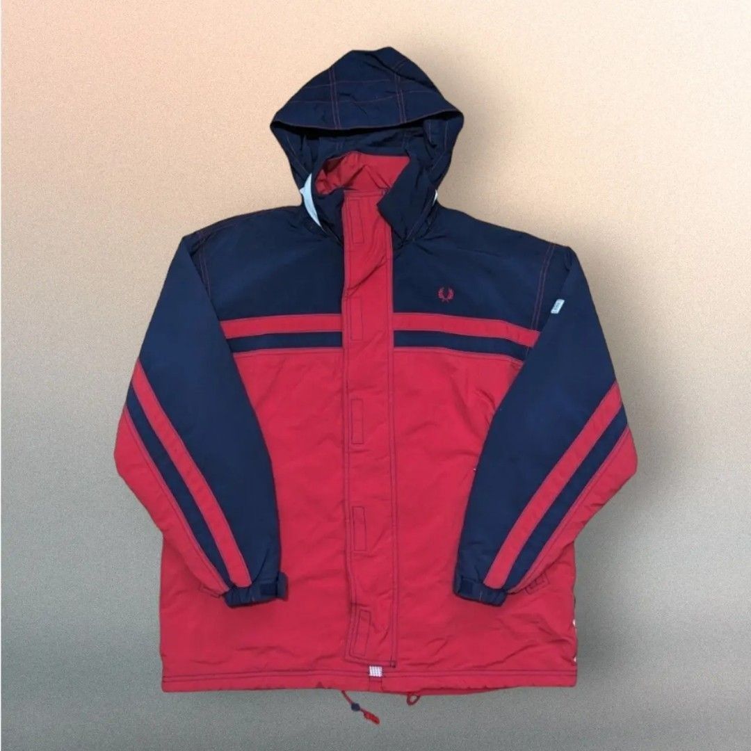 Vintage Fred Perry Windbreaker (Category: Coats, Jackets and Outerwear) located in San Juan City. Submitted by 4keeps.mnl (Listing ID 1464289931, Image 1). Description: AUTHENTIC ✅ ORIGINAL Condition: 9.5/10 Japan Released 23x28 best fit Large Issue: NONE.