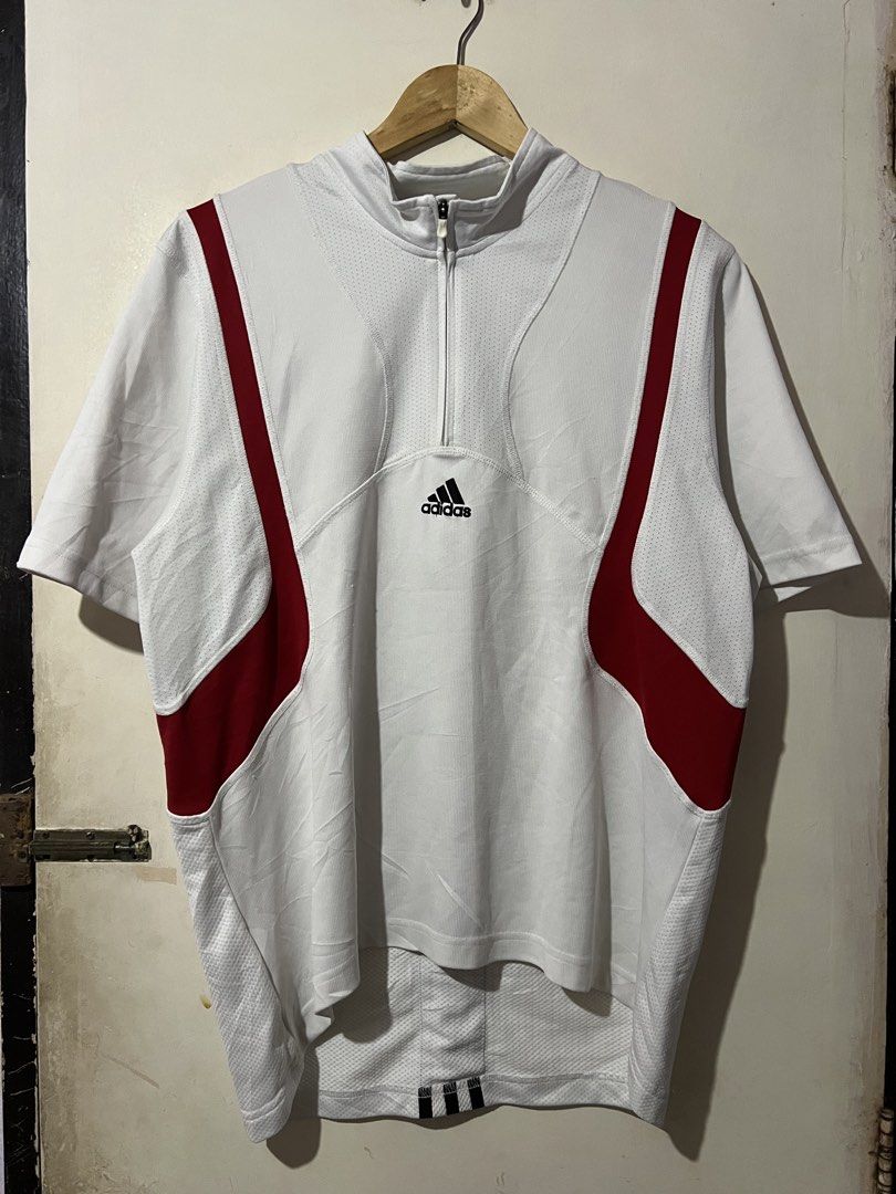 VINTAGE HALF ZIP ATHLETIC SHIRT (Category: Formal Shirts) located in Manila. Submitted by dailystrategythrift (Listing ID 1464140101, Image 1). Description: WTS ‼️ VINTAGE ADIDAS HALF ZIP ATHLETIC SHIRT SIZE LARGE ON TAG WIDTH - 21 LENGTH - 28 VERY GOOD CONDITION💯❤️ ₱350🏷️ + SHIPPING FEE LOCATION LASPIÑAS CITY 📍📍 DM FOR PURCHASE 📩.