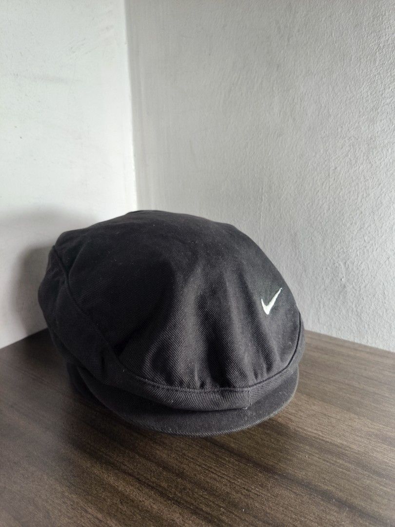 Vintage Nike Patch Swoosh Logo Beret (Category: Caps & Hats) located in Antipolo. Submitted by soon2byours_ (Listing ID 1464181363, Image 3). Description: Adult Size Beret Type Large on tag Flaws: slightly faded Color Rate: 8.5-9/10 Condition: GOOD COLOR MAY VARY DUE TO LIGHTING!.