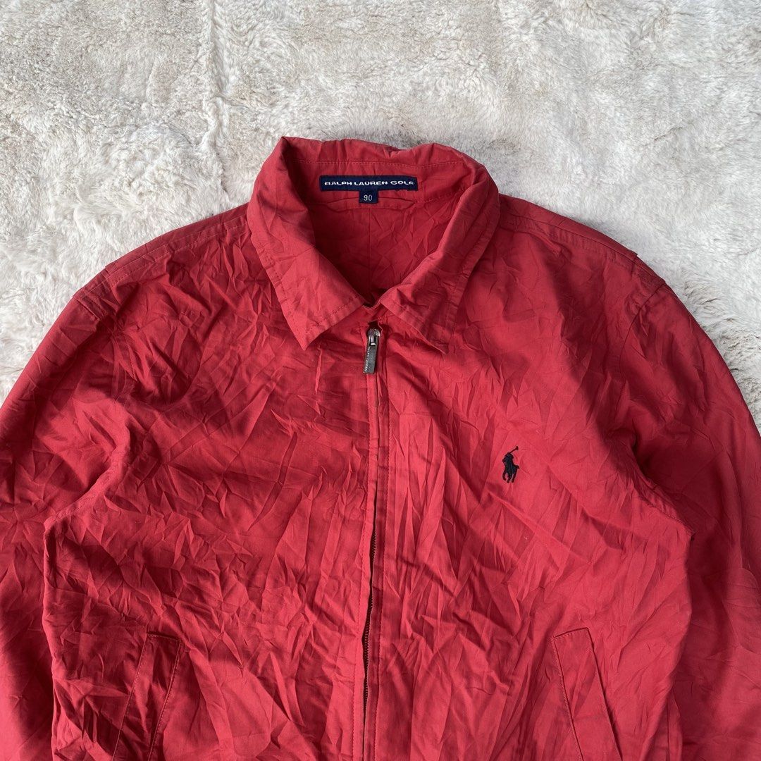 VINTAGE RALPH LAUREN HARRINGTON JACKET AUTHENTIC (Category: Coats, Jackets and Outerwear) located in Cadiz. Submitted by thrift_hunt_garage (Listing ID 1464251537, Image 2). Description: VINTAGE RALPH LAUREN HARRINGTON JACKET AUTHENTIC Size and measurements by inches : On tag 90 Width 19 Length 23.5 Sleeve 23 Conditions and details : Cotton material Lampo underzip engraved Issue none Flaws need wash .