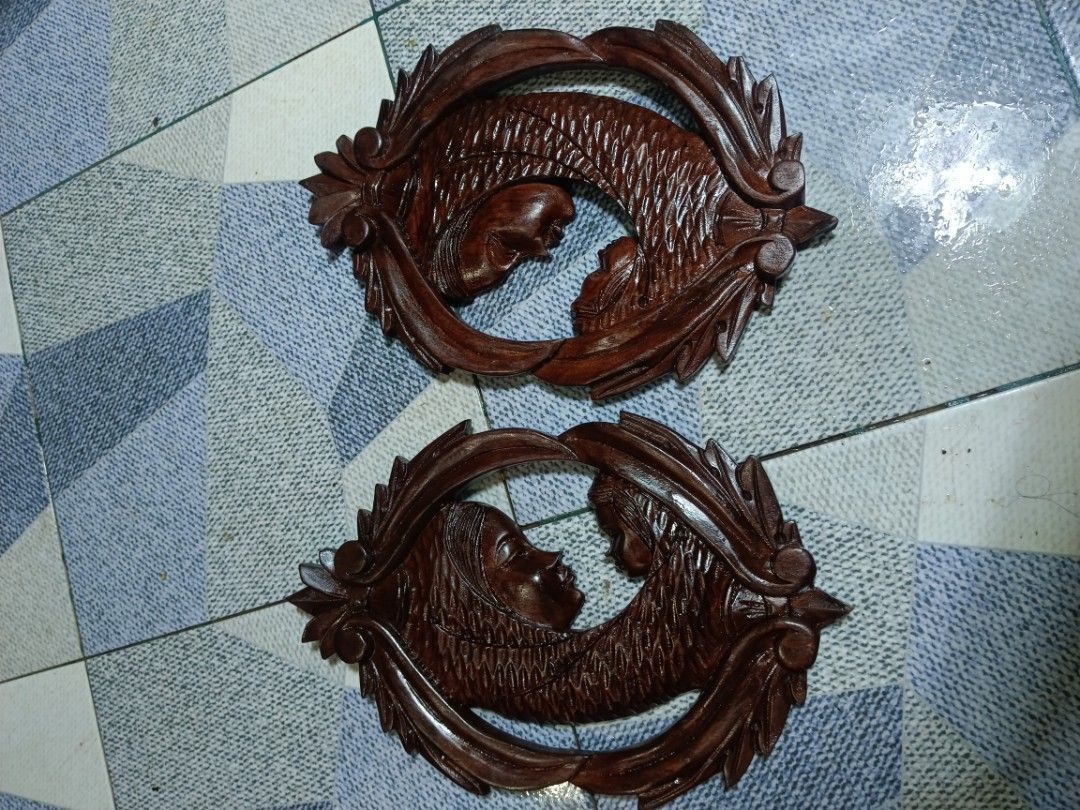Wall Display (Category: Other Home Decor) located in Mandaluyong City. Submitted by theforgottentreasures (Listing ID 1464226426, Image 2). Description: 2500 for both 1500 each!!! 📌 Mother and Child Wood Display 15 x 9 ½ inches 2pcs available made of wood what you see is what you get.