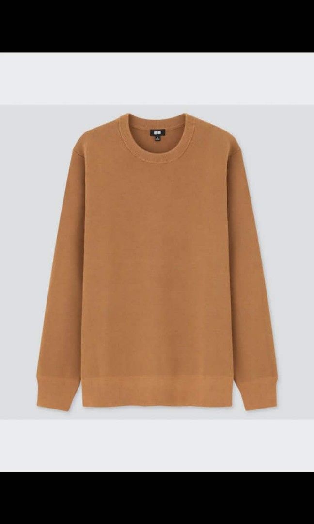 Washable Stretch Crew Neck Long-Sleeve Sweater (Category: Coats, Jackets and Outerwear) located in Baguio. Submitted by labelleferroniere (Listing ID 1464210032, Image 1). Description: Washable Stretch Crew Neck Long-Sleeve Sweater L ( Mens ) ( Brown ) Width 20.5 Length 28.