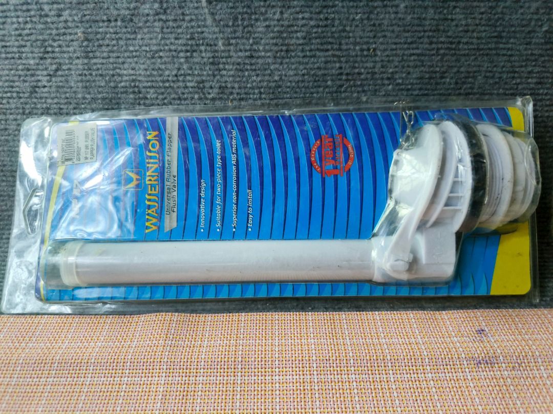 Wassernison NP 117 Universal Rubber Flapper Flush Valve (Category: Bathroom & Kitchen Fixtures) located in San Leonardo. Submitted by burgossanleonardo.12345 (Listing ID 1464182396, Image 2). Description: - Wassernison NP 117 Universal Rubber Flapper Flush Valve - Innovative and easy-to-install design - Suitable for two-piece type toilets - Made from superior non-corrosion ABS material - Includes a 1-year warranty.