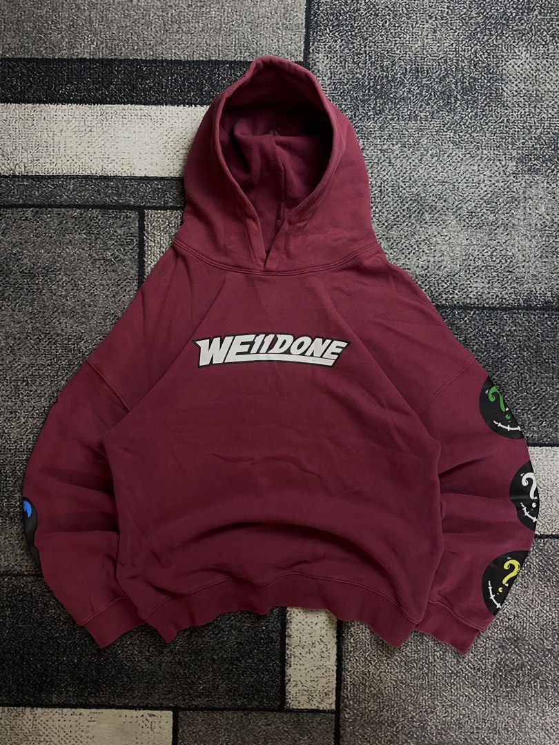 WE11DONE Hoodie (Category: Hoodies) located in Manila. Submitted by side_street.wear (Listing ID 1464282697, Image 1). Description: WE11DONE Hoodie Length: 27.5 Width: 22 Fit: L Color rate: 9/10 Condition: 9/10 issue: None.