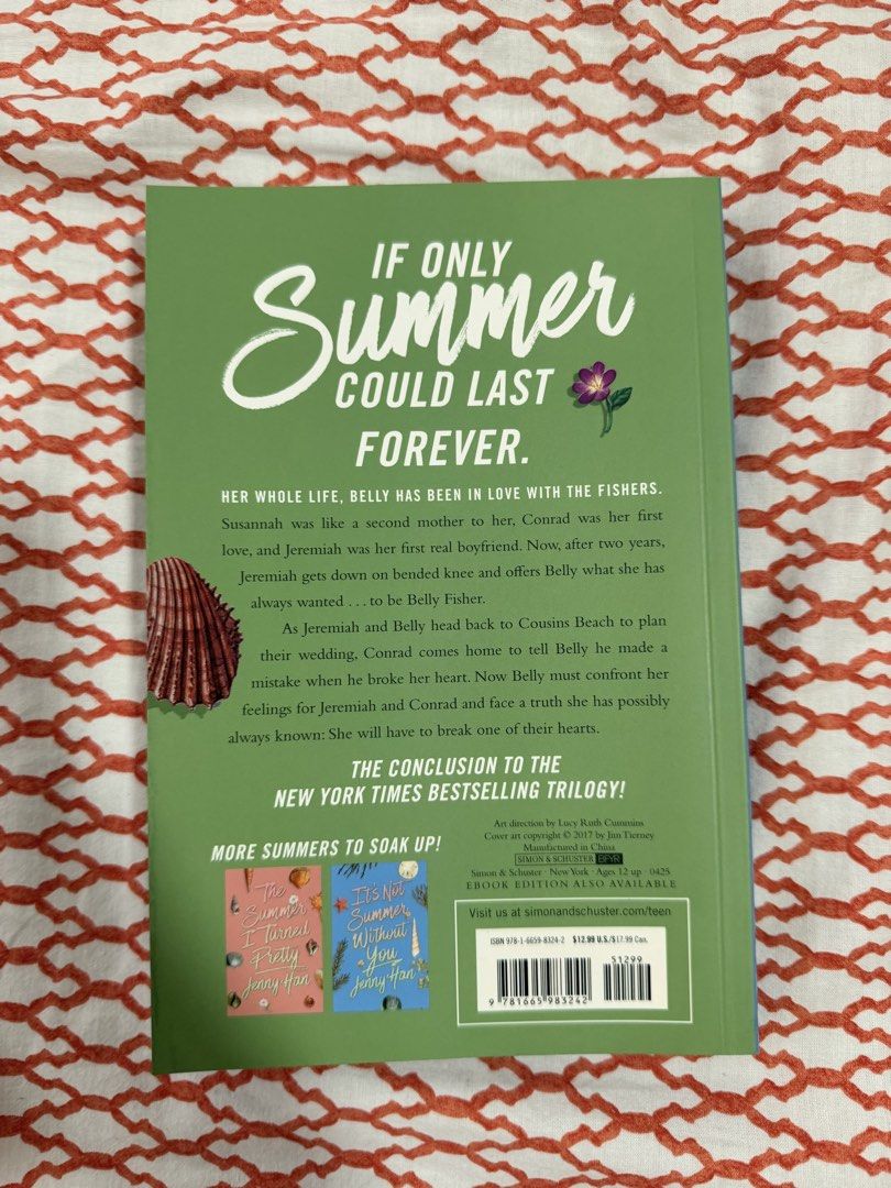 We'll Always Have Summer by Jenny Han (Category: Storybooks) located in Manila. Submitted by migasclothes (Listing ID 1464211174, Image 2). Description: - Third book in the New York Times bestselling trilogy. - Continues Belly's story of love and life. - More books in the series are available - check out other titles!.