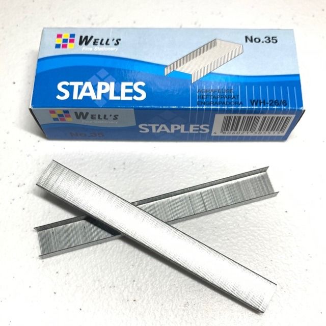 WELLS STAPLE WIRE #35 5000PCS PER BOX (Category: Stationery & School Supplies) located in Manila. Submitted by efcmtrading15 (Listing ID 1464240073, Image 1). Description: .
