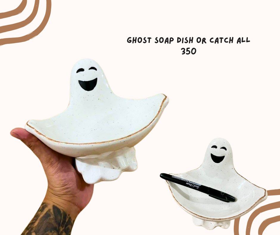White Ghost Footed Soap dish or Catch all (Category: Home Improvement Tools & Accessories) located in Pasig City. Submitted by homeyvibesph (Listing ID 1464340054, Image 1). Description: .