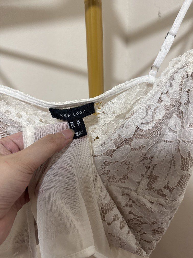 White Laced Bodysuit (Category: Others Tops) located in Mexico. Submitted by studioleraph (Listing ID 1464236812, Image 3). Description: 🛍️ Perfect for your personal wardrobe 🫶 👗 The actual item being sold is the original garment shown in the product photos. Small differences in fit, drape, color, texture, or details may occur. 💌 Condition: • Preloved; Please wash the items before wearing. • Please manage expectations as these are vintage/pre
