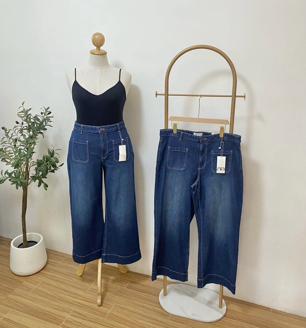 Wide High Jeans Plus Size (39- 40 inches waist) (Category: Jeans) located in Mandaluyong City. Submitted by jennliao (Listing ID 1464345204, Image 1). Description: Wide High Jeans Pants Plus Size (39) So nice in actual Worn once RFS: Wrong Size.