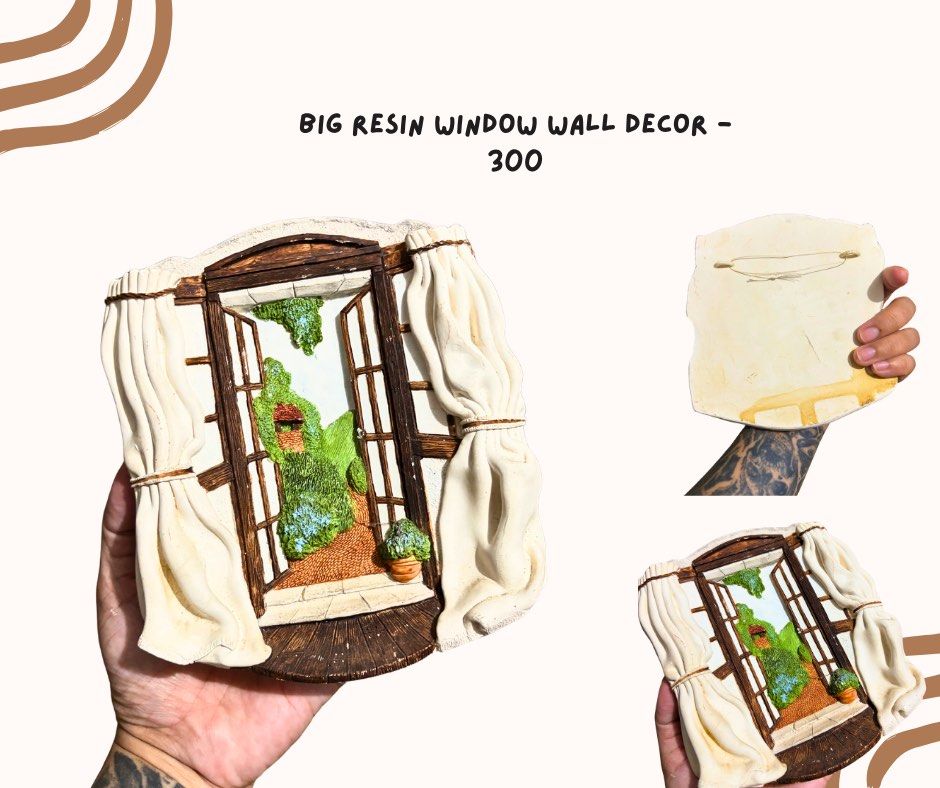 Window Embossed Resin Sculpture (Category: Wall Decor) located in Pasig City. Submitted by homeyvibesph (Listing ID 1464339186, Image 1). Description: .