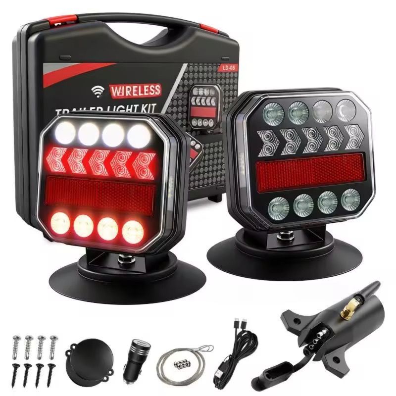 Wireless LED Trailer Light Kit with Case (Category: Lightings, Horns, and other Electrical Parts and Accessories) located in Valencia. Submitted by mabuhajered (Listing ID 1464179344, Image 1). Description: - High brightness wireless LED trailer light kit - Built-in rechargeable battery for convenience - Wide applicability: DC12-24V - Durable thickened shell for long-lasting use - Easy installation and operation - Includes convenient carrying cas