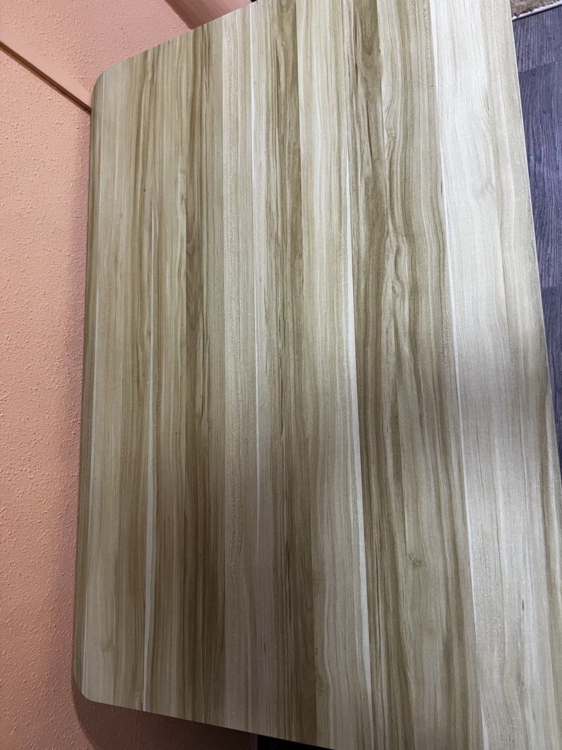 Solid wood table (Category: Tables & Sets) located in Singapore. Submitted by danlim88 (Listing ID 1464352853, Image 2). Description: - Light wood grain finish - Natural wood pattern surface - Rounded edges - Ideal for desks, small tables, workspaces, or craft areas - 1.2m by 0.8m by 0.74m high .