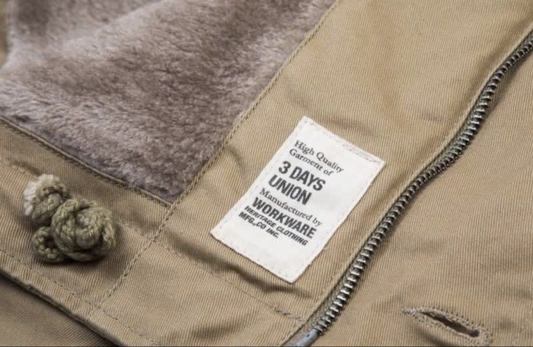 Workware N1 Jacket （分類：外套及戶外衣服）位於 Hong Kong。 由 kkk906 提交（商品編號 1464200089，圖片 4）。簡介： Size 38,呢件 USN 褸係 workware嘅出品，由 WORKWARE 監製。卡其色，內襯毛毛，夠晒暖。前面有鈕扣同拉鏈，領口有毛毛裝飾。男女都著得，好有軍事風格。。